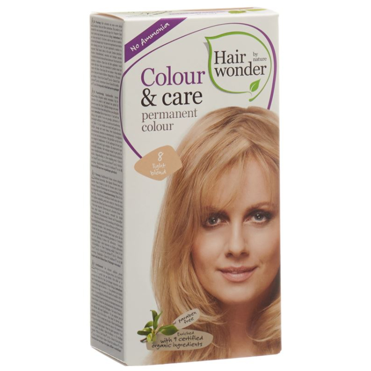 HENNA Hairwonder Color & Care 8 šviesiai blondinė