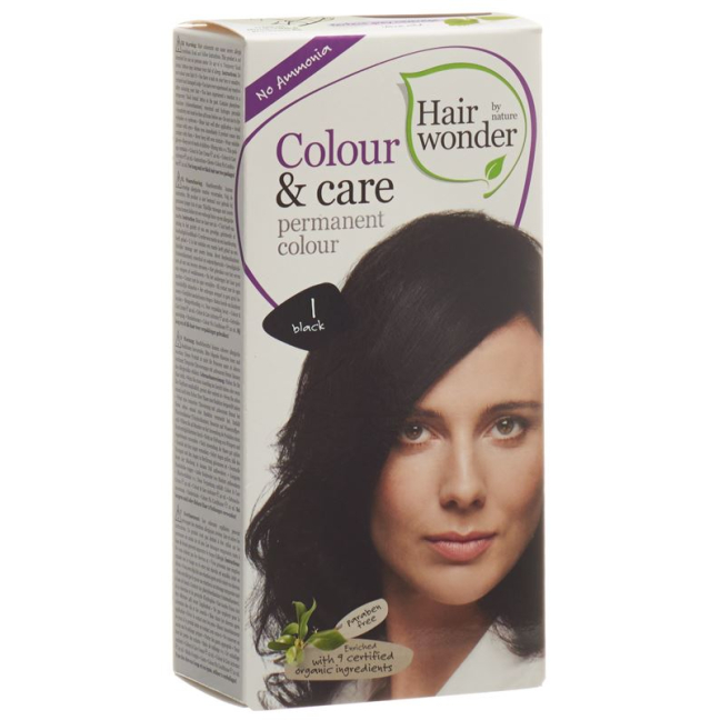 Henna Hair Wonder Color & Care 1 svart
