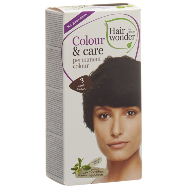 Henna Hair Wonder Color & Care 3 ciemny brąz
