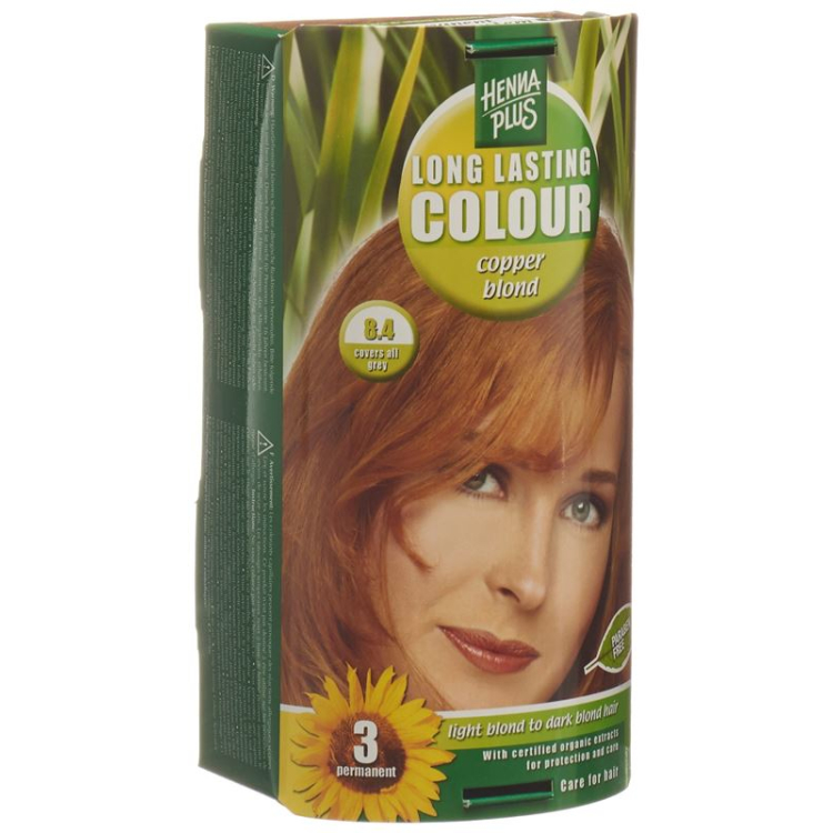 HENNA PLUS Long Last Color 8.4 loiro cobre dourado