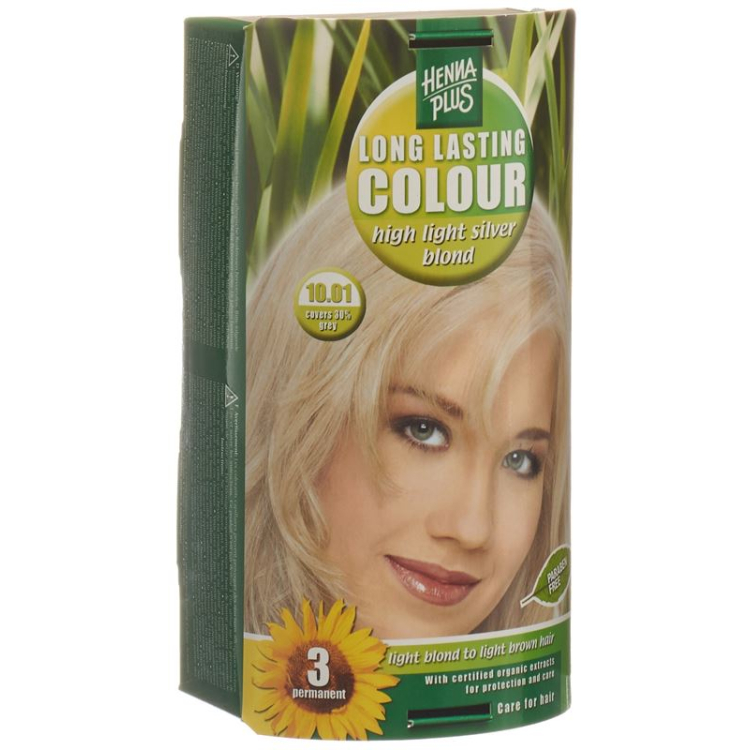 HENNA PLUS Long Last Color 10.01 արծաթագույն շիկահեր