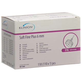 Ago per penna Klinion Soft Fine Plus 6mm 31G 110 pz