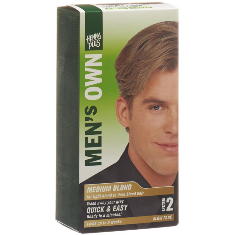 HENNA PLUS Men's Own Syst 2 średni blond