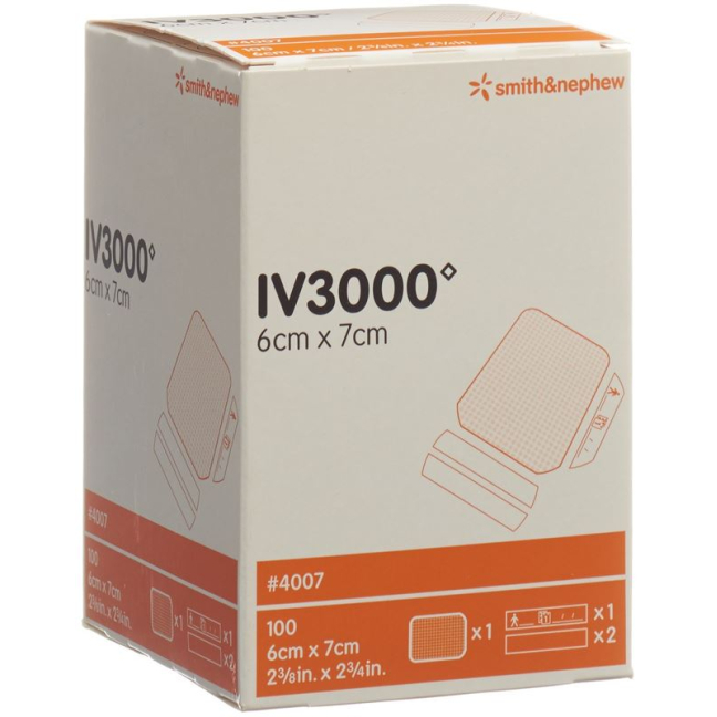 IV3000 კანულა ფიქსაცია 6x7 სმ 100 ც