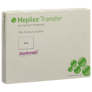MEPILEX Transfer Safetac wound dressing 10x12cm Sil