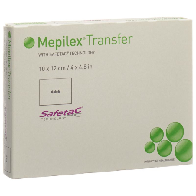 MEPILEX Transfer Safetac Wundauf 10x12cm シル