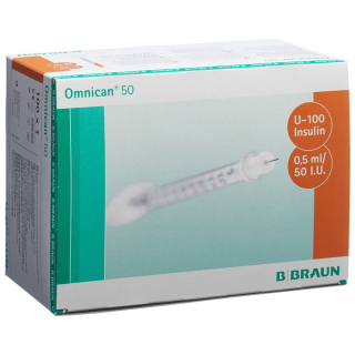 OMNICAN Insulin 50 0,5 ml 0,3x8 mm G30 enkel 100 x