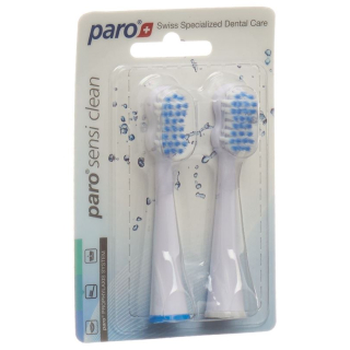 Brosse à dents de rechange Paro sensi-clean sur brosse à dents sonique 2 pcs