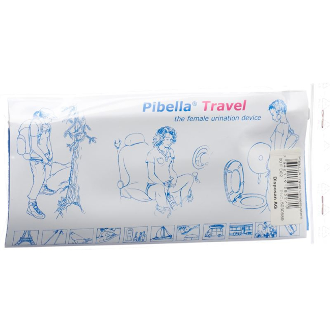 Pibella Travel urination system women pink