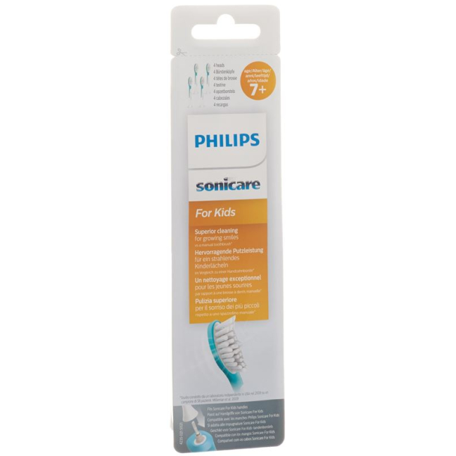 Philips Sonicare nadomestne ščetke Kids HX6044/33 7 let 4 kos
