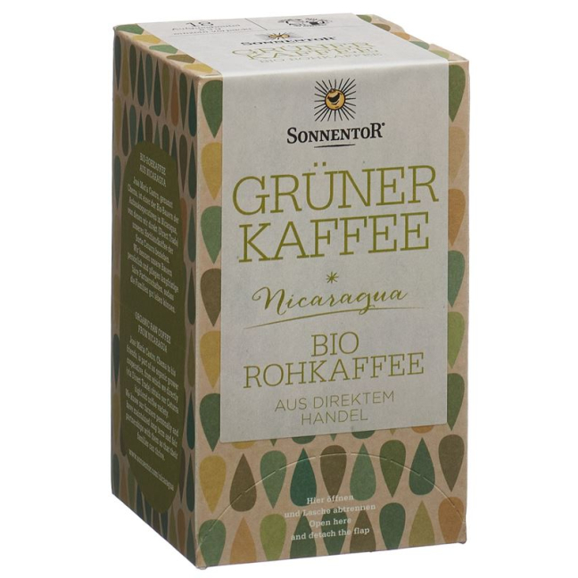 Zelená kávová taška Sonnentor 18 ks