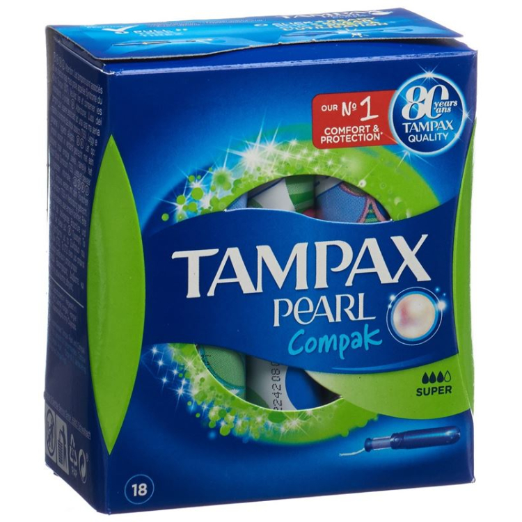 Tampax Тампони Compak Pearl Super 18 бр