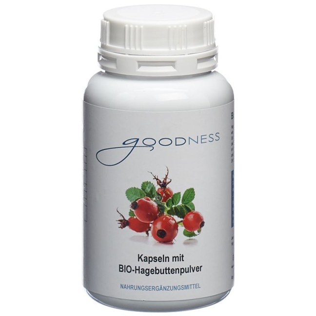 Goodness ORGANIC Rosehip Powder Kaps 600 mg Ds 150 pcs