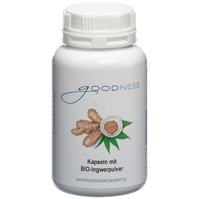 Goodness ORGANIC Ginger Powder Kaps 400 mg Ds 90 pcs