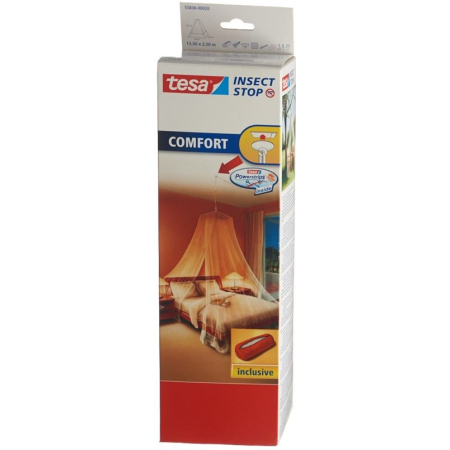 Tesa Comfort fly screen mosquito net with ceiling hooks
