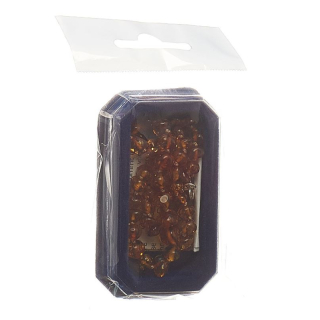 Amberstyle ქარვისფერი ყელსაბამი მსუბუქი კონიაკი 36 სმ ლობსტერული სამაგრით