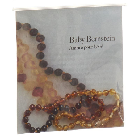 SELENAS halsketting van amber met vloeiende babyballen