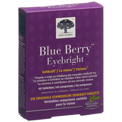 New nordic blue berry eyebright tablets 60 stk