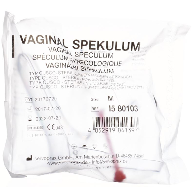 CUSCO Speculum 1x пластиковий стерильний M 26 мм