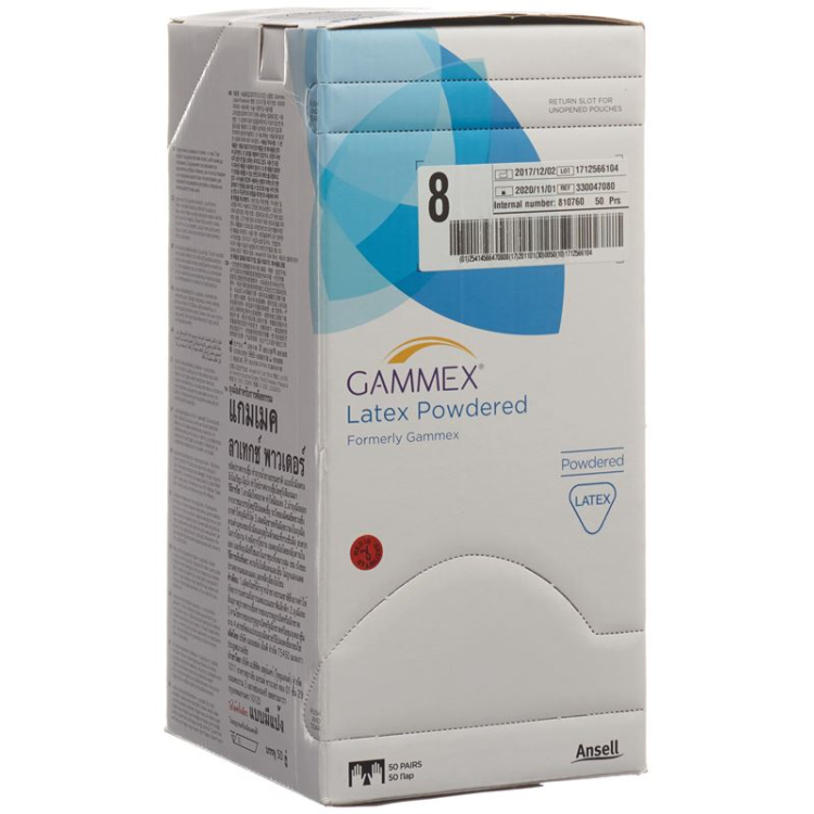 Gammex latex surgical gloves 8 Powdered 50 pairs