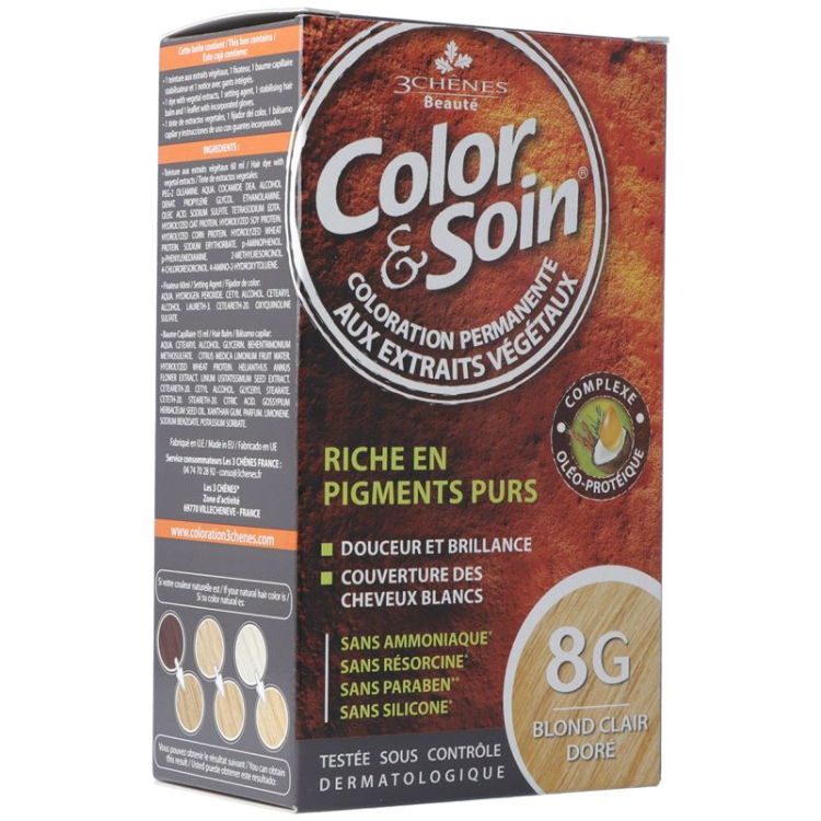 Color & Soin Coloration 8G blond clair doré 135 ml