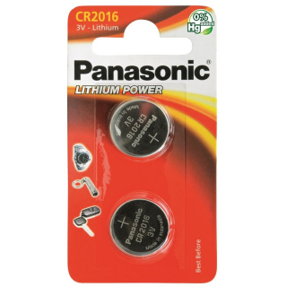 Panasonic batteries button cell CR2016 2 pcs