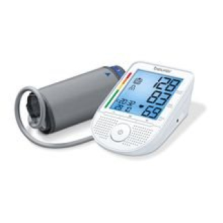 Medidor de pressão arterial de braço Beurer falando BM 49
