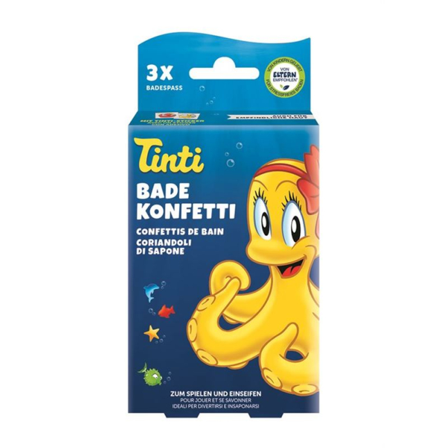 Tinti Bath Confetti Pack of 3 German/French/Italian