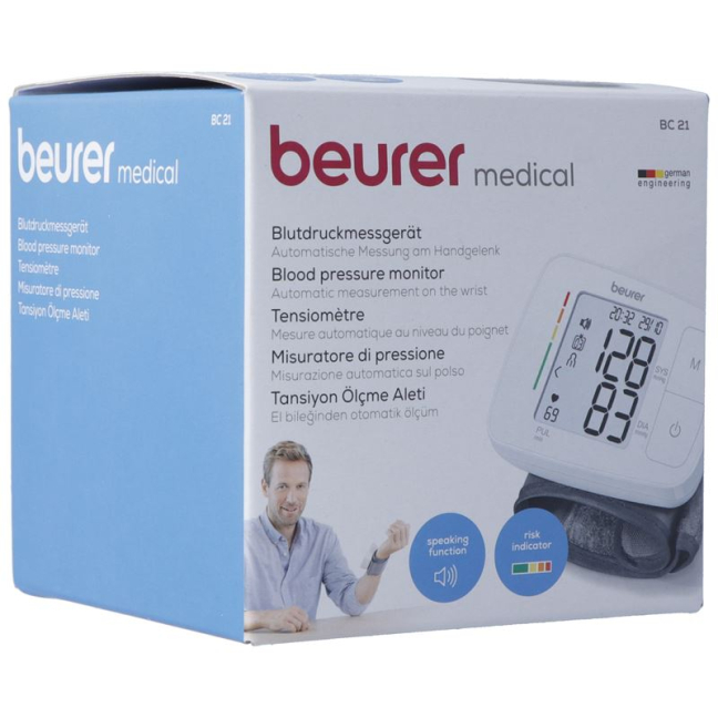 Beurer Speaking wrist blood pressure monitor BC 21