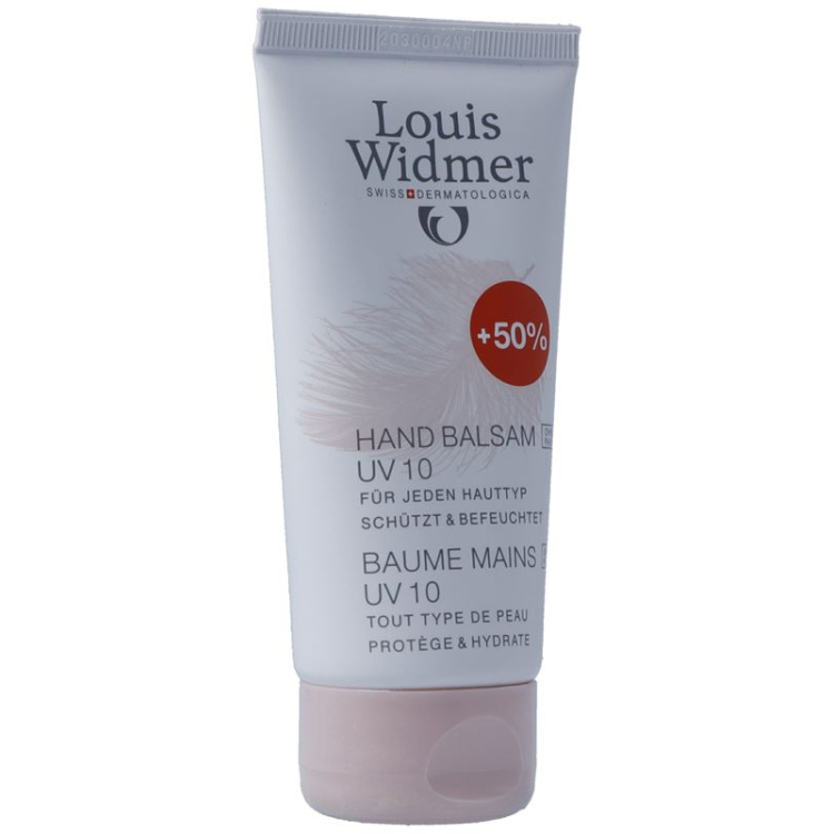 Louis Widmer Corps Baume Mains UV 10 Promo Non Parfumé 75 מ"ל