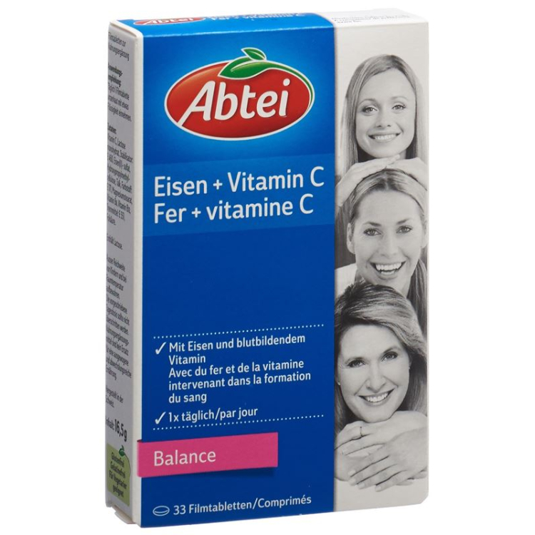 Abtei Iron + Vitamin C Balance 33 tablets