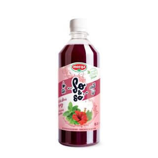 so&so hibiscus mint concentrate with stevia bottle 5 dl
