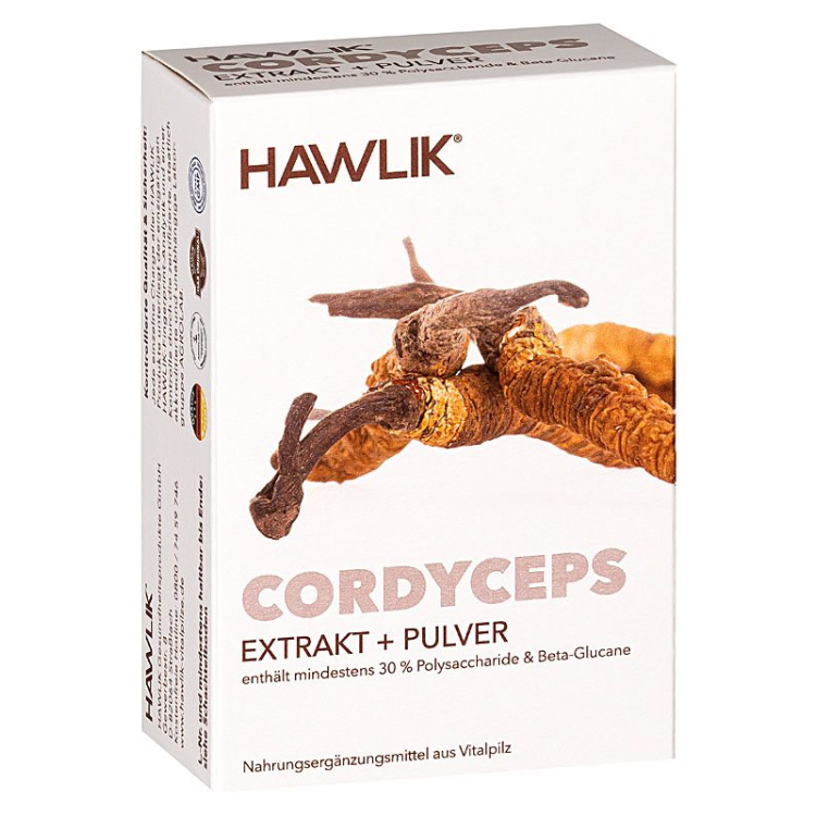 Hawlik Cordyceps Extract + Powder Caps 120 pcs