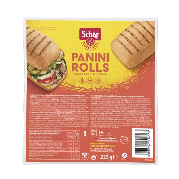 Schär Panini Rolls gluten free 225 g