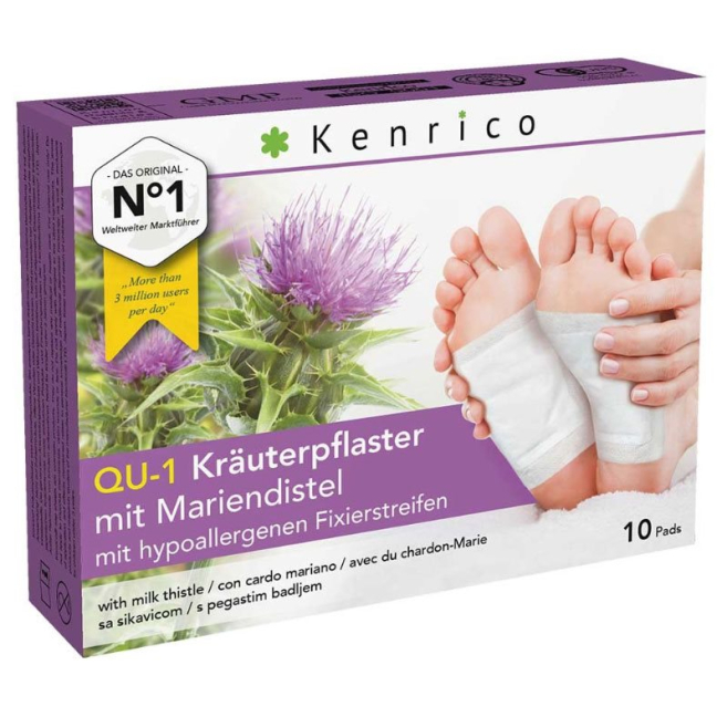 Kenrico herbal plasters with milk thistle 10 pcs