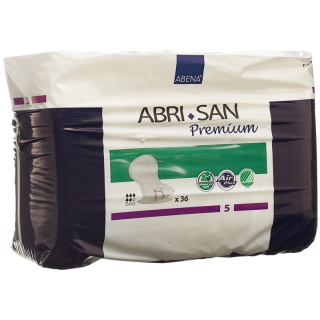 Abri-San Premium anatomisk formet indsats Nr5 28x54cm lilla Sa
