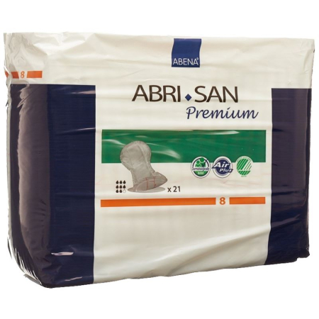Abri-San Premium உடற்கூறியல் வடிவ பேட் எண். 8 36x63cm ஆரஞ்சு