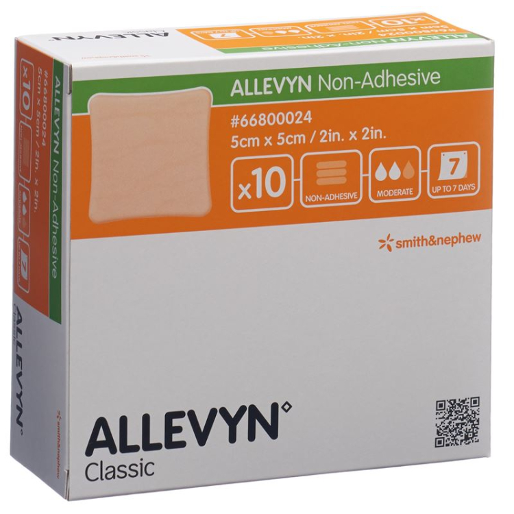 Allevyn Non-Adhesive dressing 5x5cm 3 pcs