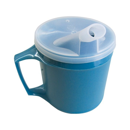 Sundo drinking cup thermo 200ml blue with lid transparent