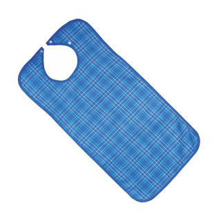 Sundo bib checkered blue 45x90cm snap fastener washable up to 60 °