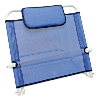 Sundo back support white/blue non-slip 6-fold height adjustment