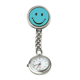 Sundo sisters watch Smiley battery operated 9cm light blue with Clip