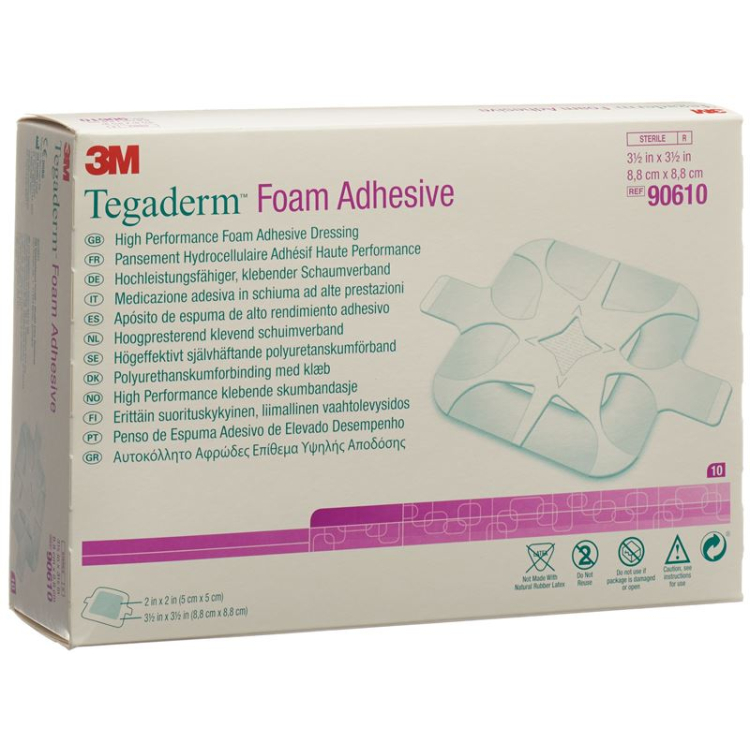 3M Tegaderm Mousse adhésive 5x5cm 10 pcs