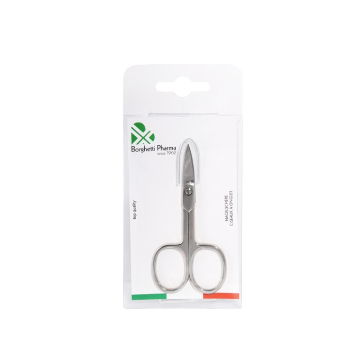 Borghetti Nagelschere with peak just nickel-plated steel blade with a micro-serrated