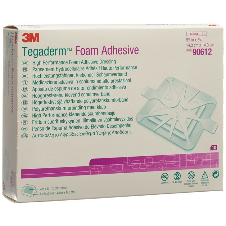 3M Tegaderm Köpük 10x10cm Yapıştırıcı 10 Adet