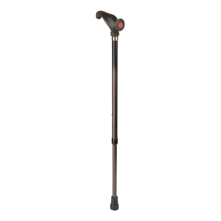 Sahag metal stick black-bronze -130kg 74-94cm anatomic handle left soft grip black