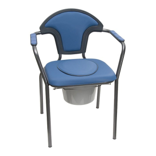 Sahag toalettstol heltrukket blå