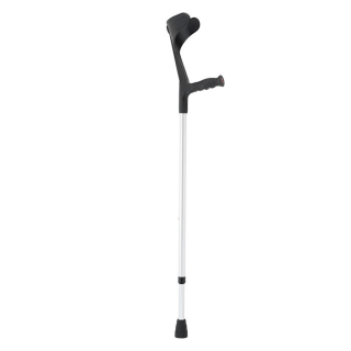 Sahag crutches soft grip XXL alu black -150kg 1 pair
