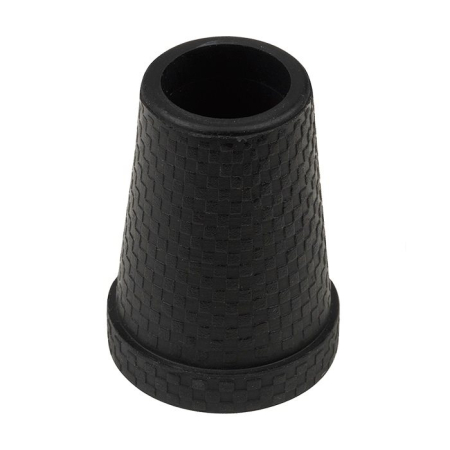 Ossenberg crutch cap with steel insert 16mm black for carbon