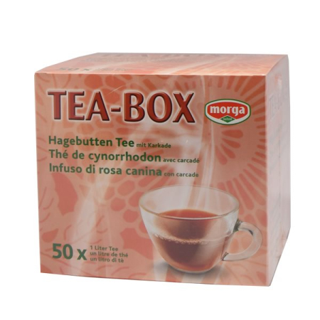 جعبه چای مورگا چای گل رز 50 x 1 لیتر